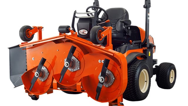 90-degree tilt mower deck