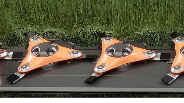 Three-bladed, Counter-rotating discs