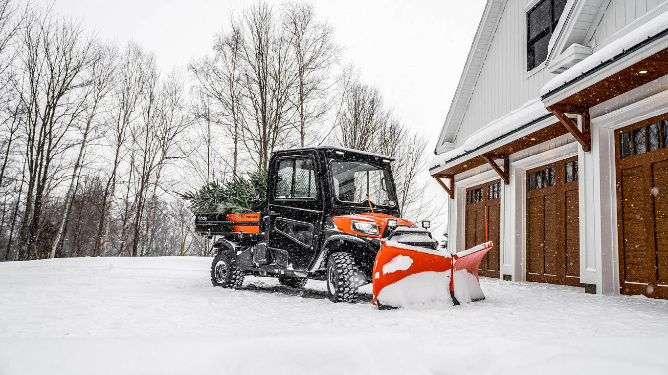 Optional front blades for snow removal