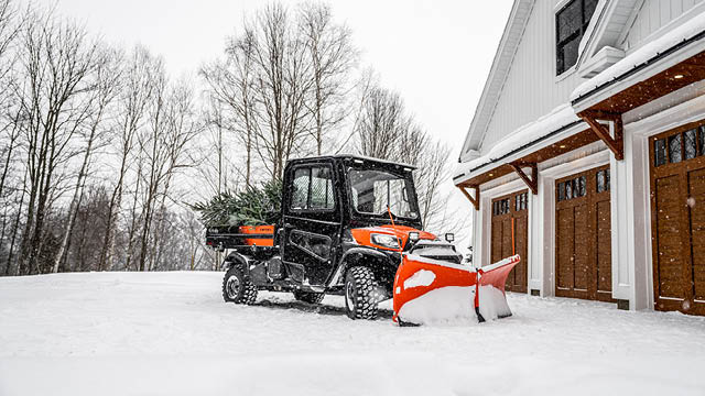 Optional front blades for snow removal