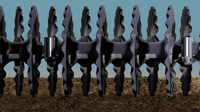 True vertical tillage machine