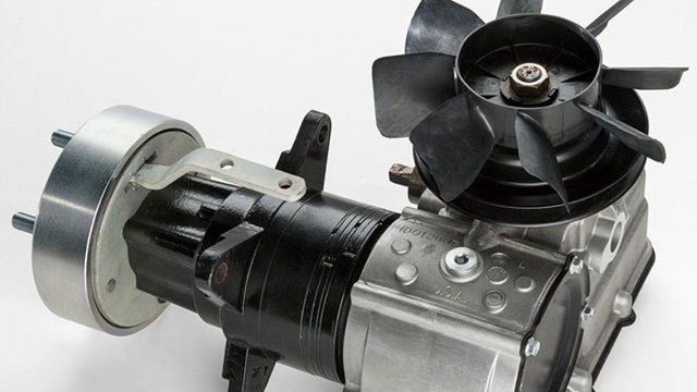 Transmission with integrated pump and motor