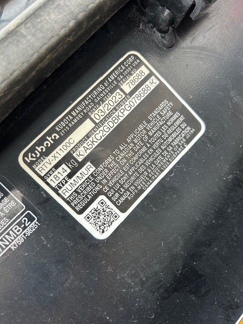 Kubota #RTV-X1100C